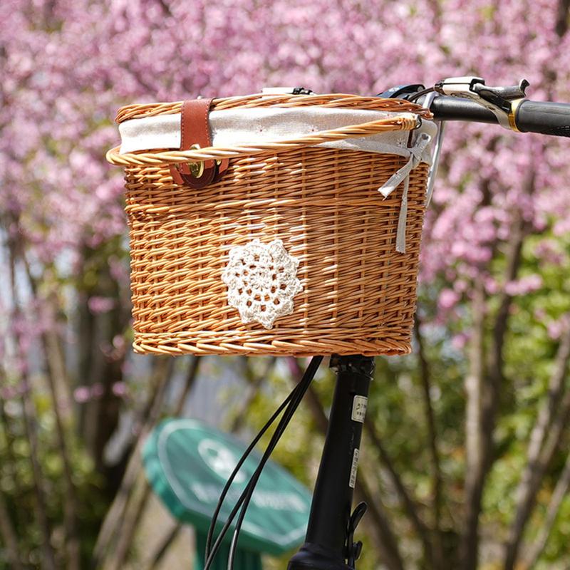 Rattan Plant Basket - Anyaman keranjang sepeda keranjang setang untuk