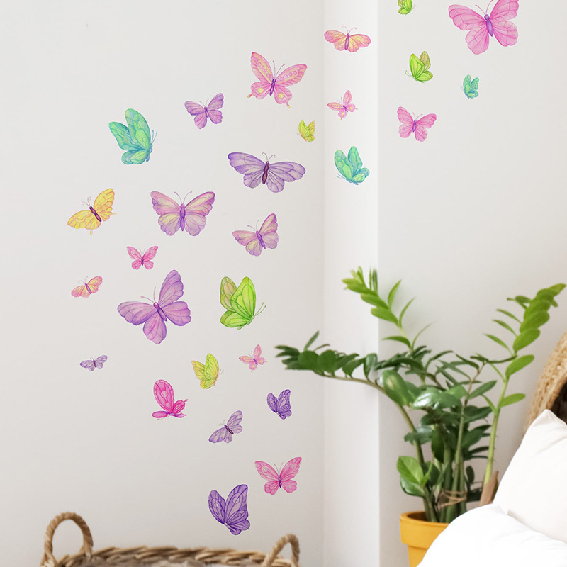 Home Decor Indonesia - Stiker Dinding Kupu-kupu Romantis Dekorasi Dinding