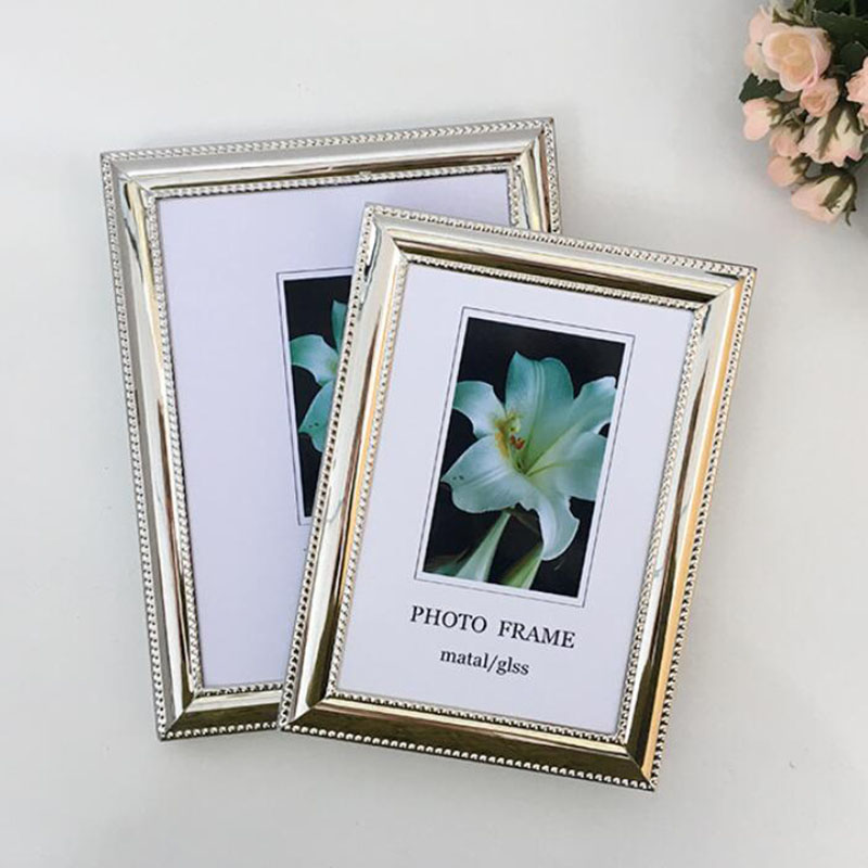 Bamboo Photo Frame - Bingkai Foto Persegi Panjang Warna Perak