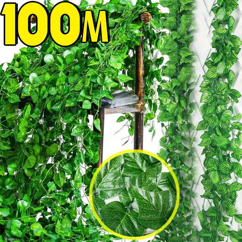 Rattan Plant Basket - 100/2M Karangan Bunga Rambat Ivy Hijau