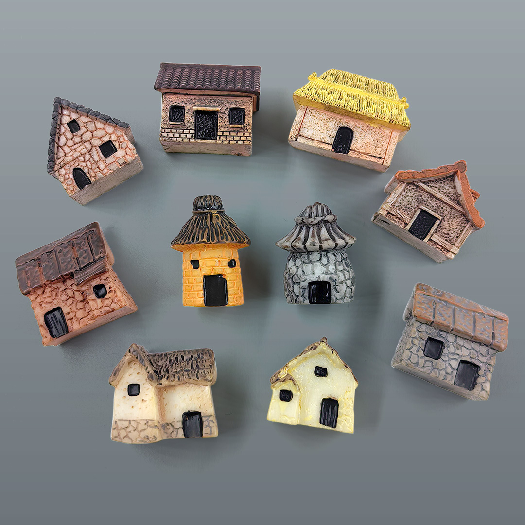 Home Decor Za - Patung Rumah Kecil Mini Kerajinan Resin