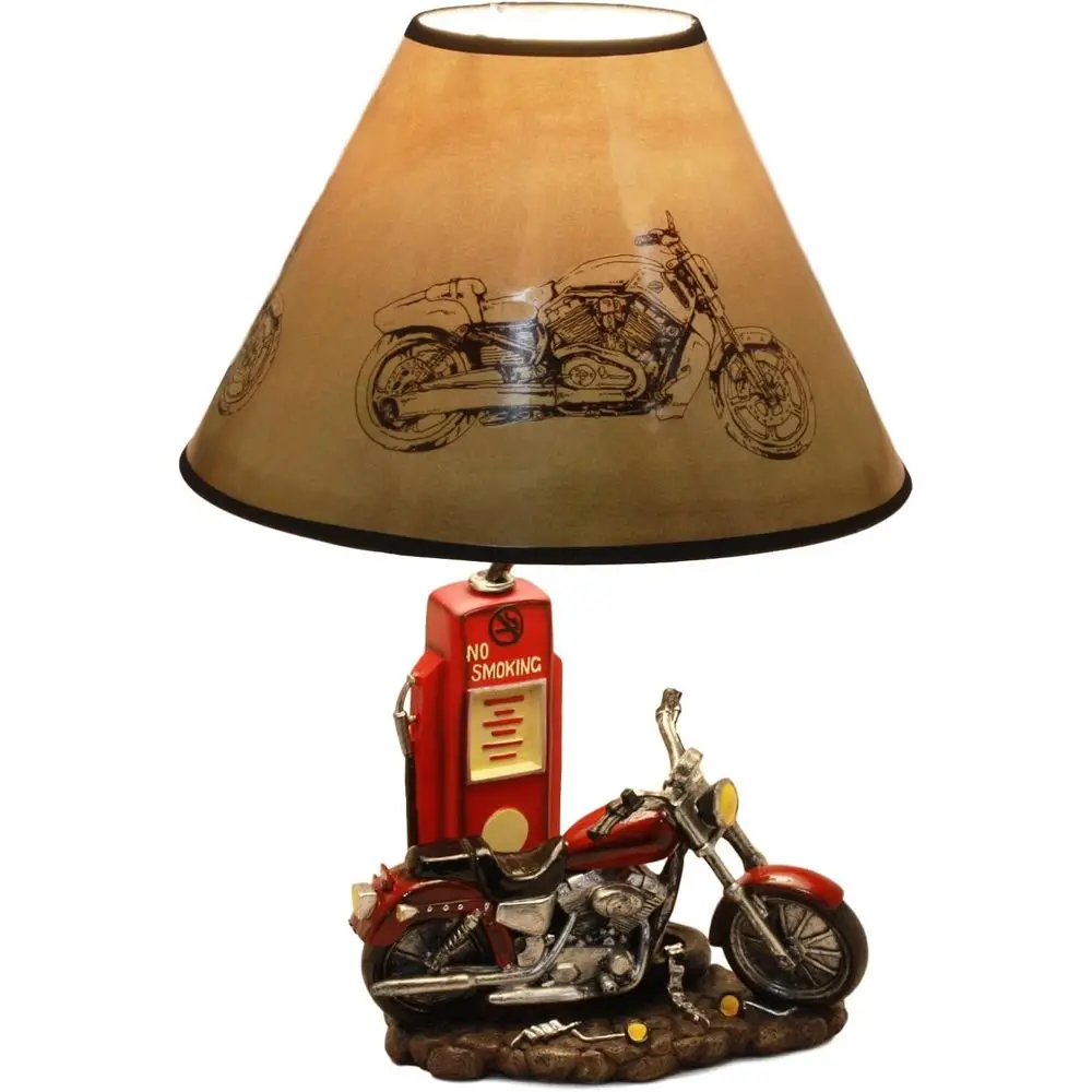 Home Decor Theme - Lampu Meja Pompa Bensin Motor Merah