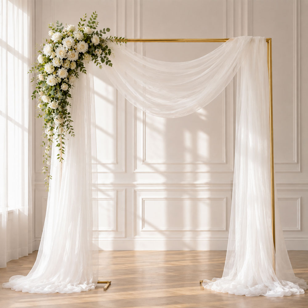 Linen Table Runner - 1 Paket Kain Tulle Tipis dan