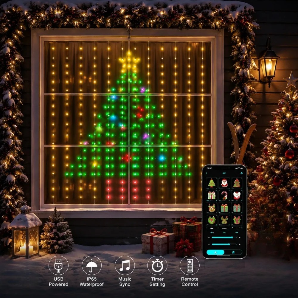 Lampu Tirai LED dengan Kontrol - Home Decor Free App ulasan dan harga