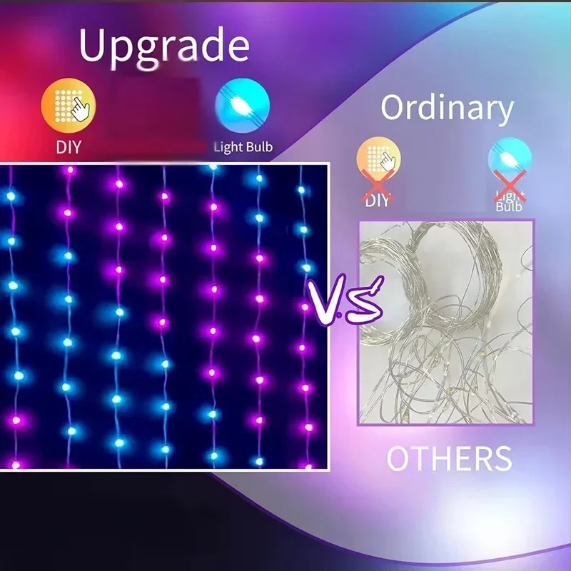 Lampu Tirai LED Cerdas RGB, Da - Home Decor Free App ulasan dan harga