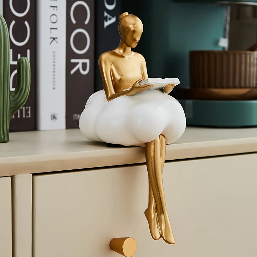 Patung Gadis awan seni abstrak - Home Decor Y2K ulasan dan harga