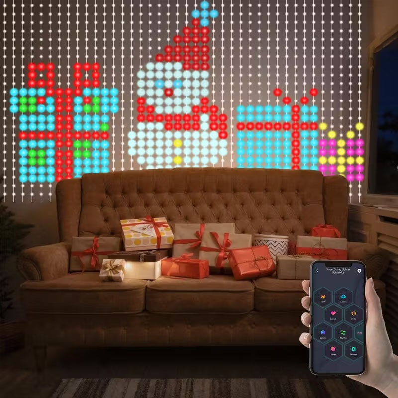1/2 Buah Lampu Tirai Pintar 40 - Home Decor Free App ulasan dan harga