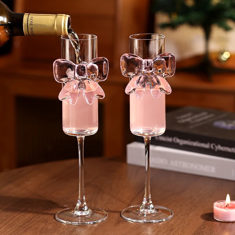 Gelas Anggur Model Pita Pernik - Home Decor Y2K ulasan dan harga