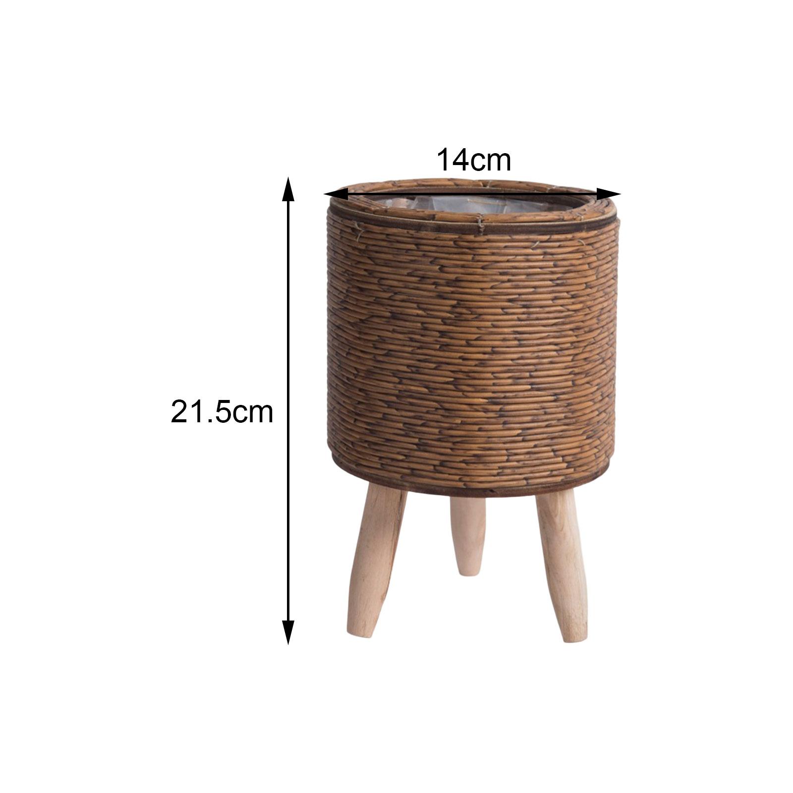 2x Keranjang Anyaman Berkaki u - Rattan Plant Basket ulasan dan harga