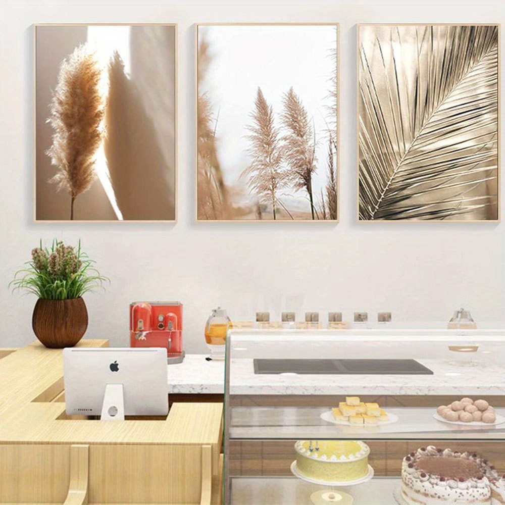 Set 3 Pcs Poster Premium Tanpa - Pampas Grass Decor ulasan dan harga