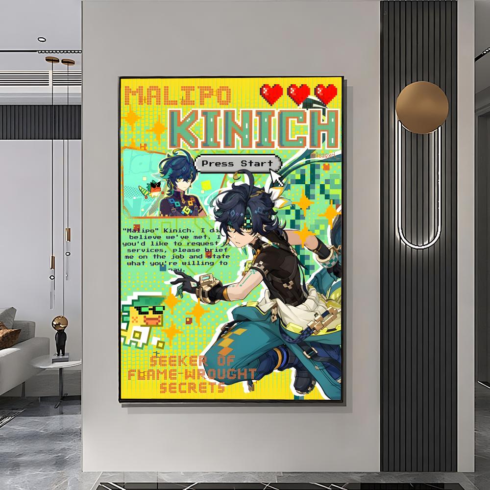 Poster bergaya majalah Genshin - Home Decor Magazine ulasan dan harga
