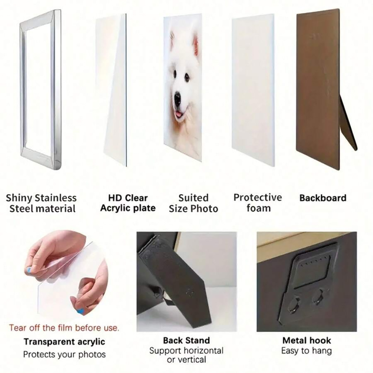 Bingkai foto stainless steel,  - Bamboo Photo Frame ulasan dan harga
