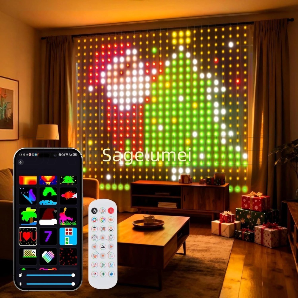 Lampu Tirai LED Cerdas 1,6M-3M - Home Decor Free App ulasan dan harga