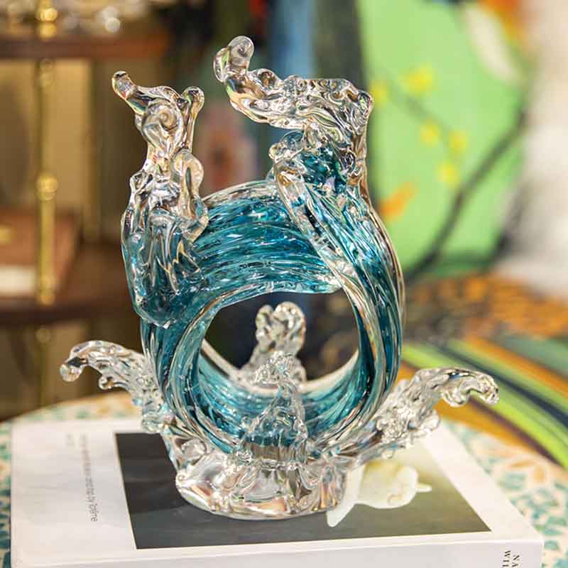 Patung abstrak kerajinan kaca  - Home Decor Y2K ulasan dan harga