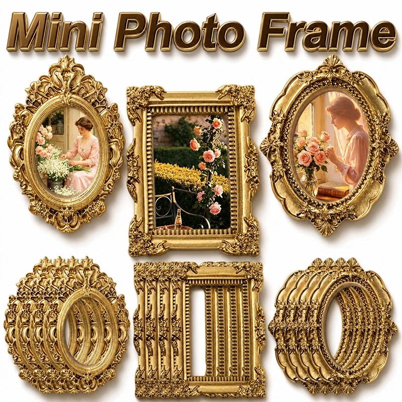 10/5pcs Bingkai Foto Mini Resi - Bamboo Photo Frame ulasan dan harga