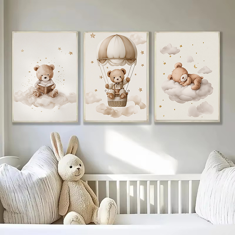 3pcs/set Poster Kanvas Hewan B - Home Decor Theme ulasan dan harga